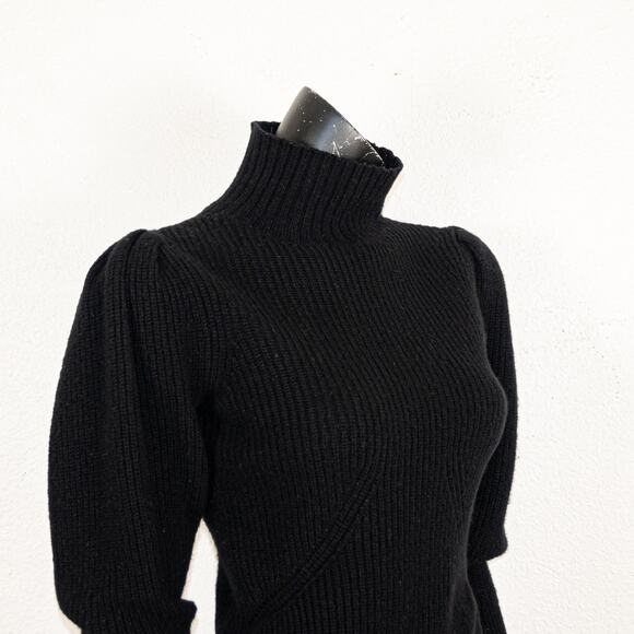 FRAME Women's Wool & Cashmere Puff Sleeve Turtleneck Sweater sz Small - Picture 7 of 10